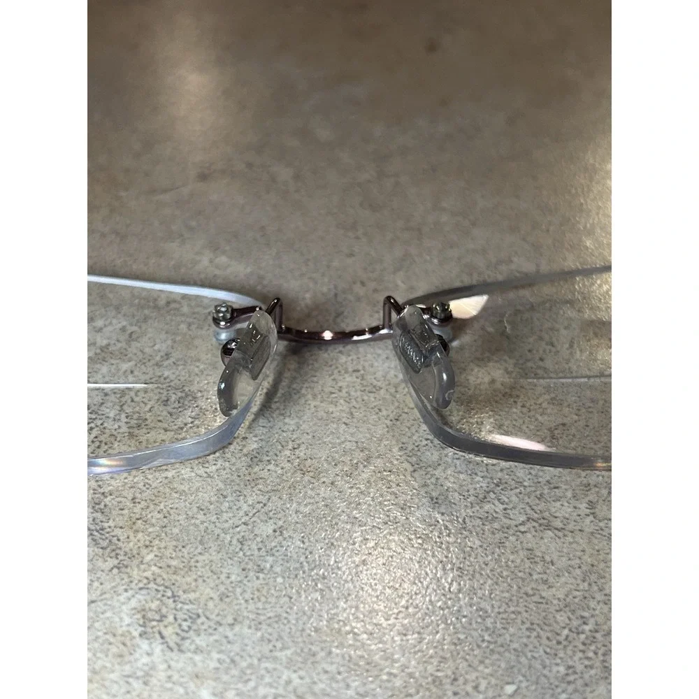 Versace 1080-b 1056 Rectangular Oval Rimless Eyeglasses Crystal Pink 52-16-130